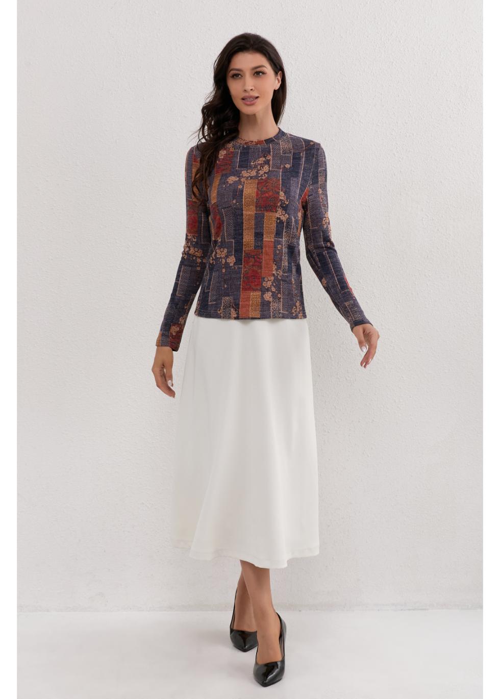 Vintage Mosiac Stretch Top - MissFinchNYC