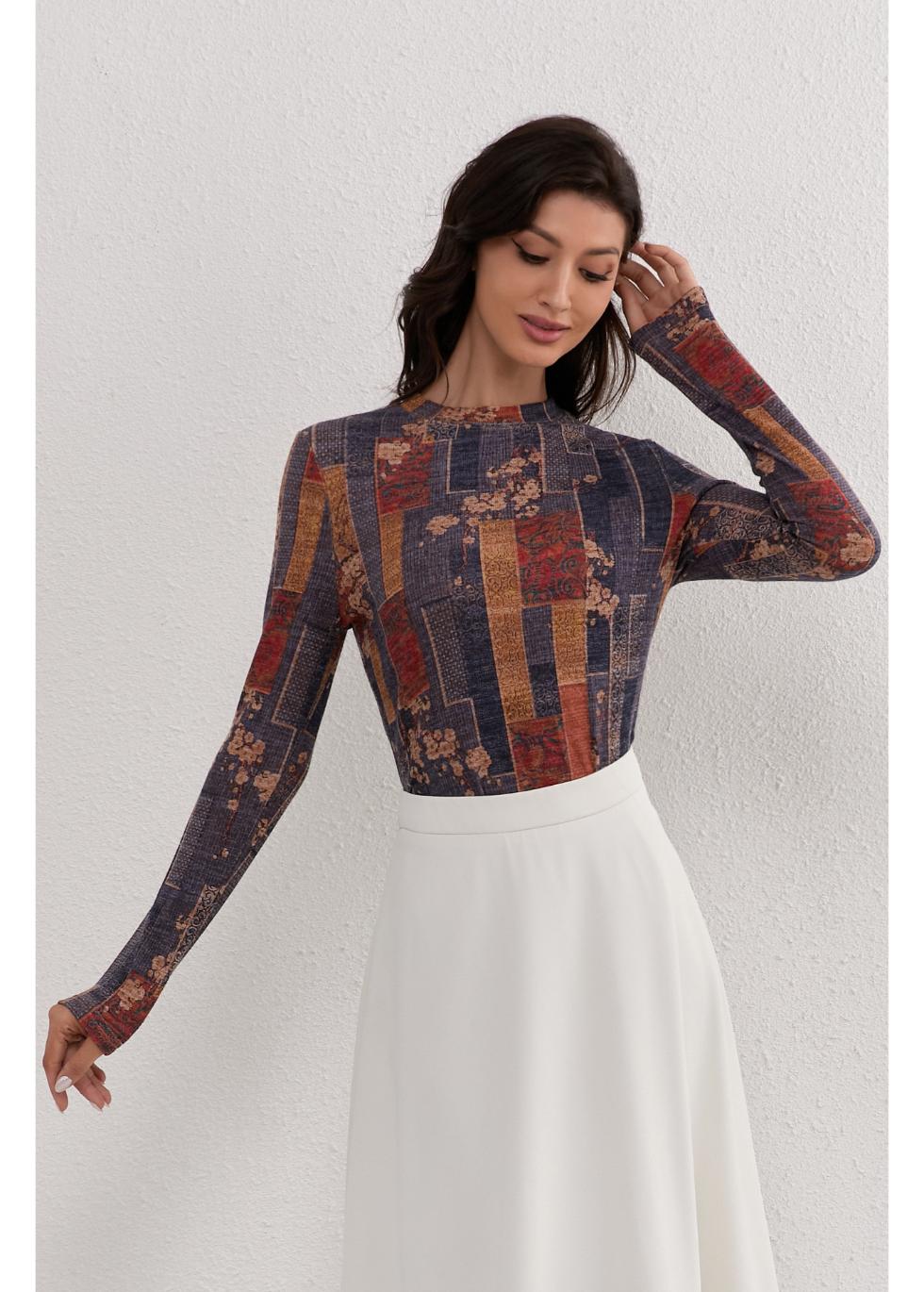 Vintage Mosiac Stretch Top - MissFinchNYC