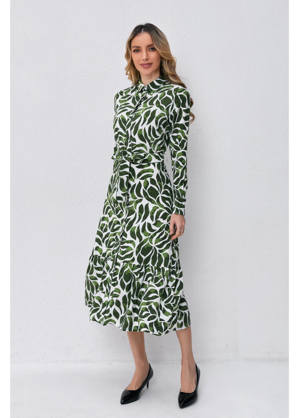 Emerald Breeze Midi Dress M