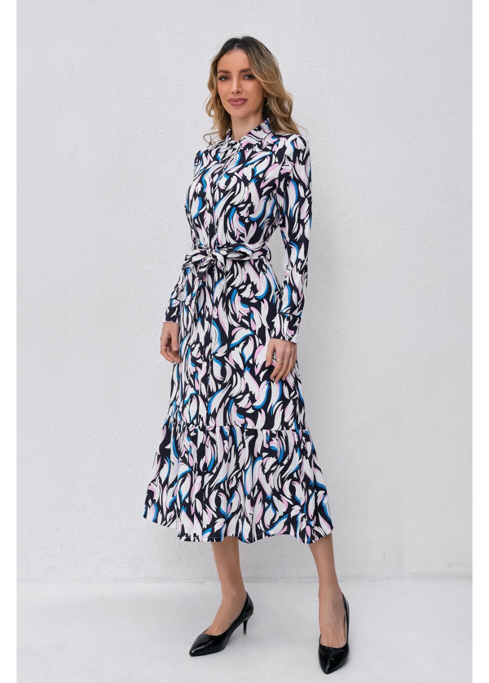 Twilight Swirl Midi Dress - MissFinchNYC