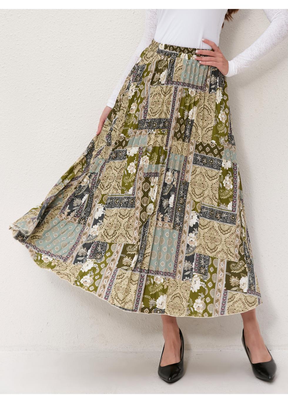 Vintage Patchwork Midi Skirt - MissFinchNYC