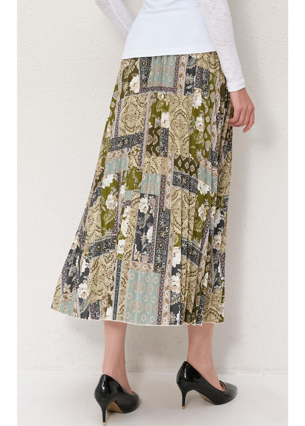 Vintage Patchwork Midi Skirt - MissFinchNYC