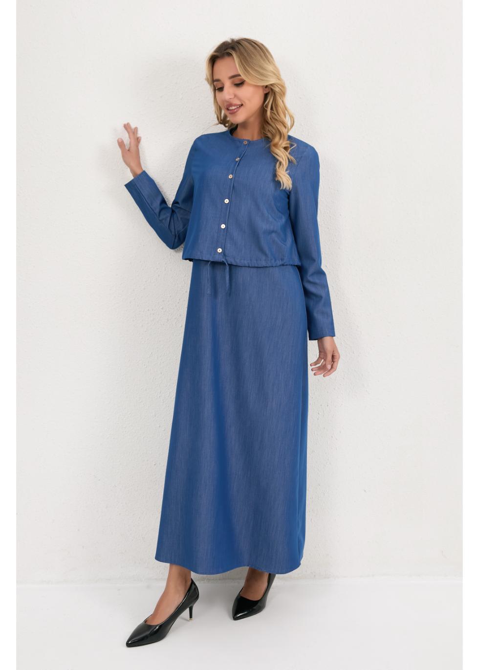 Deep Ocean Blue Midi Set - MissFinchNYC