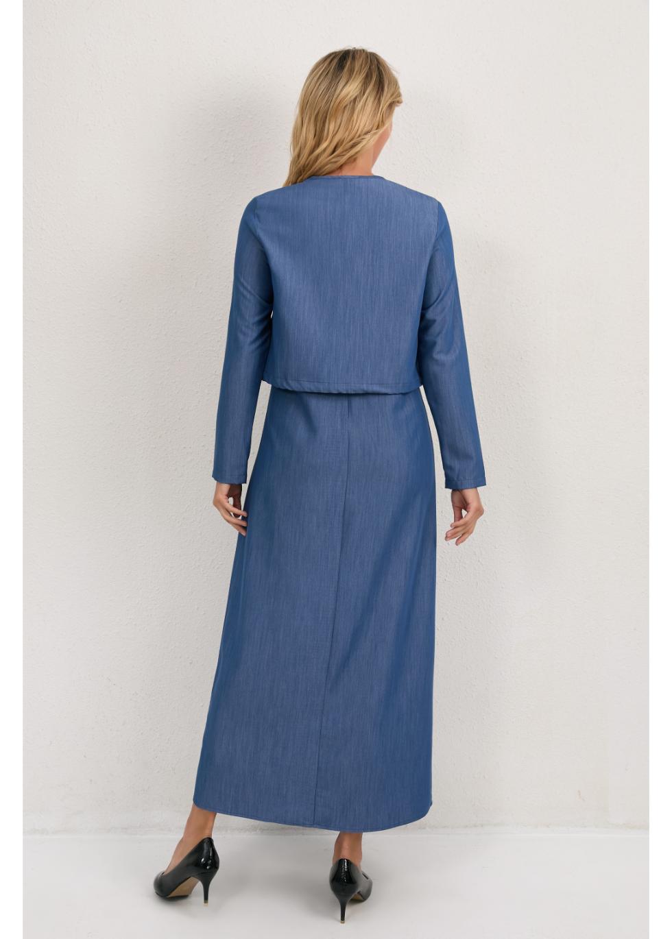 Deep Ocean Blue Midi Set - MissFinchNYC