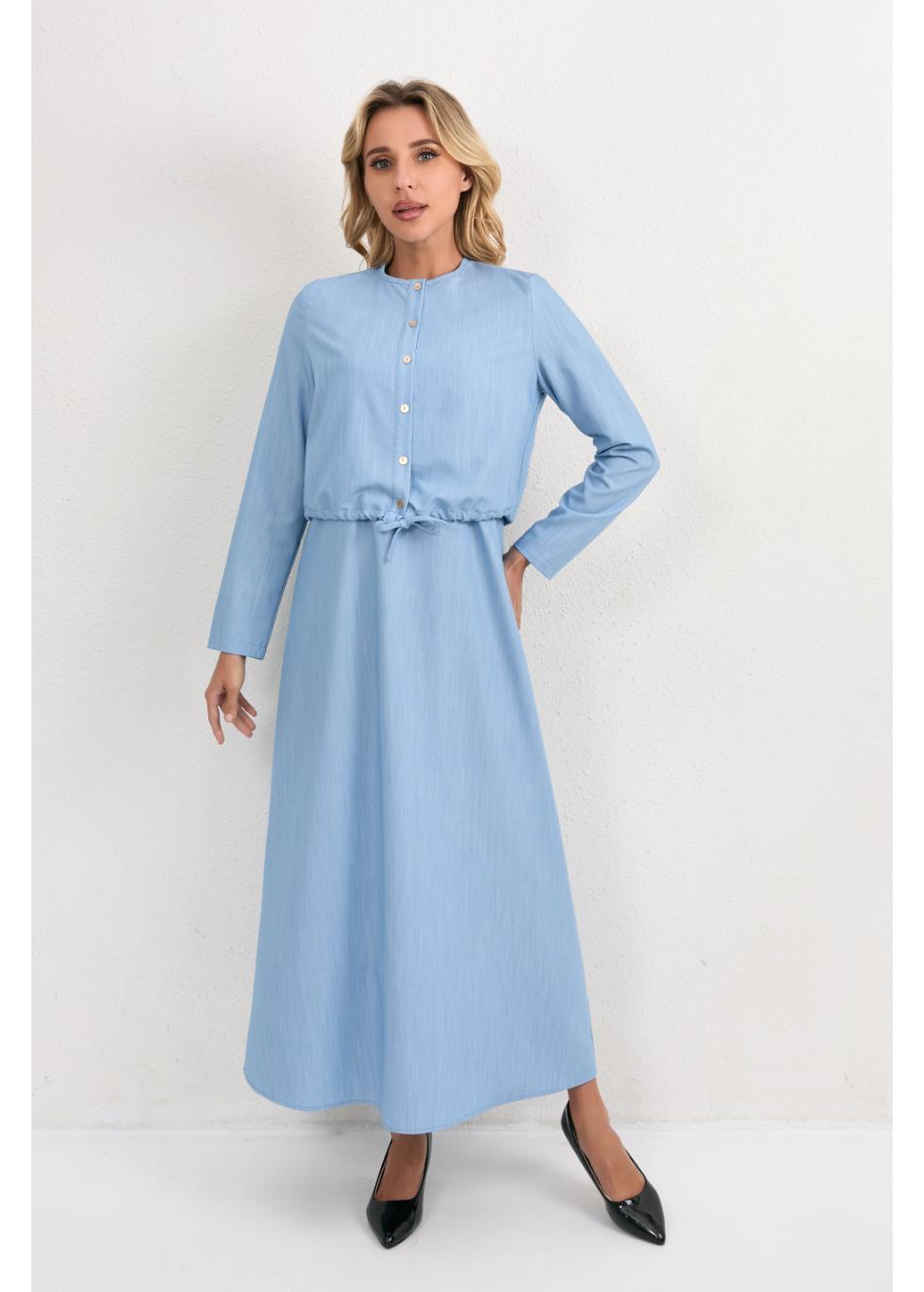 Sky Blue Ease Midi Set - MissFinchNYC