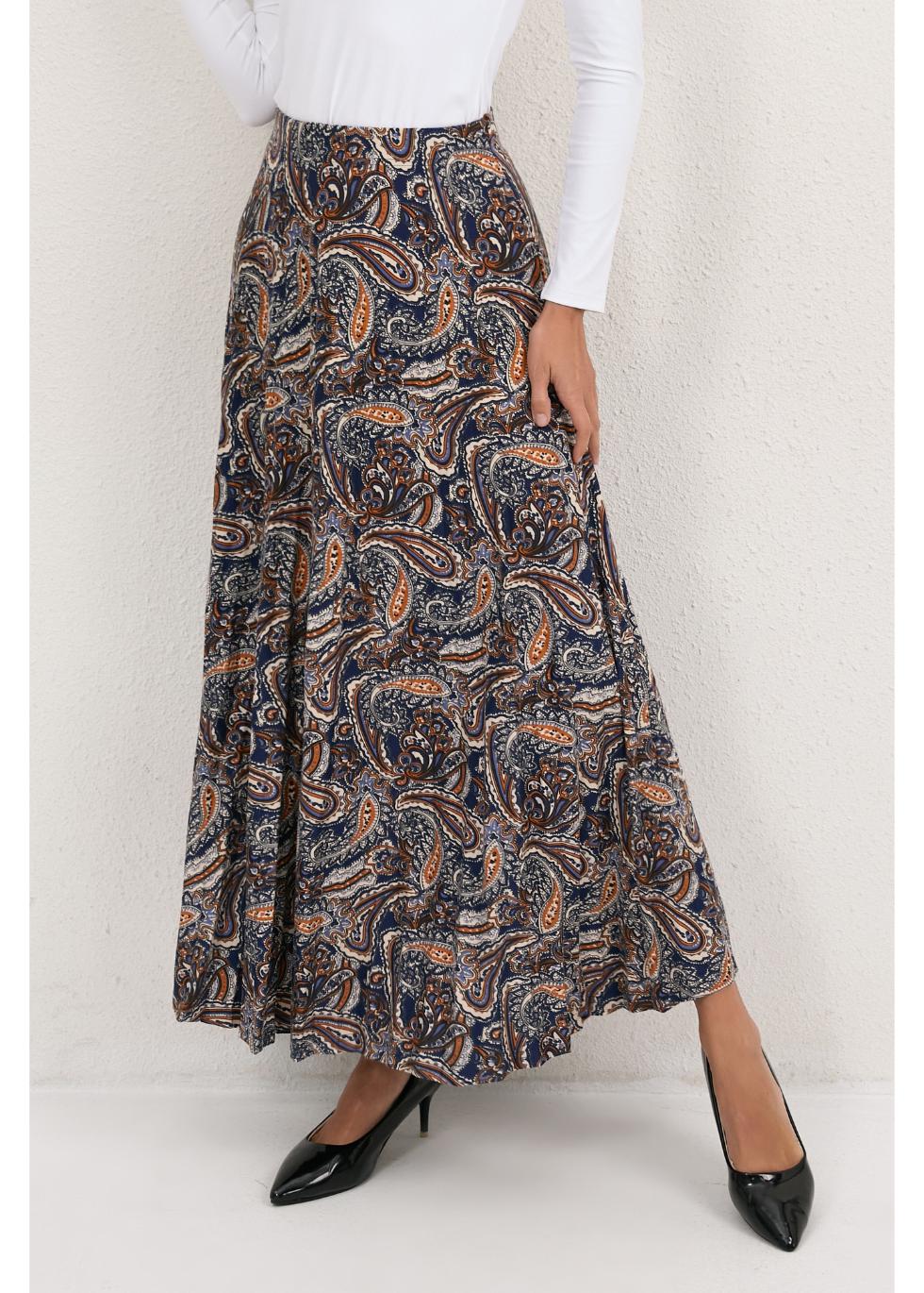 Tapestry Bloom Midi Skirt - MissFinchNYC