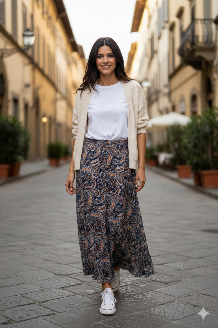 Everyday Comfort 36" Nvy Maxi Skirt with Elastic Waist – Miss Finch NYC