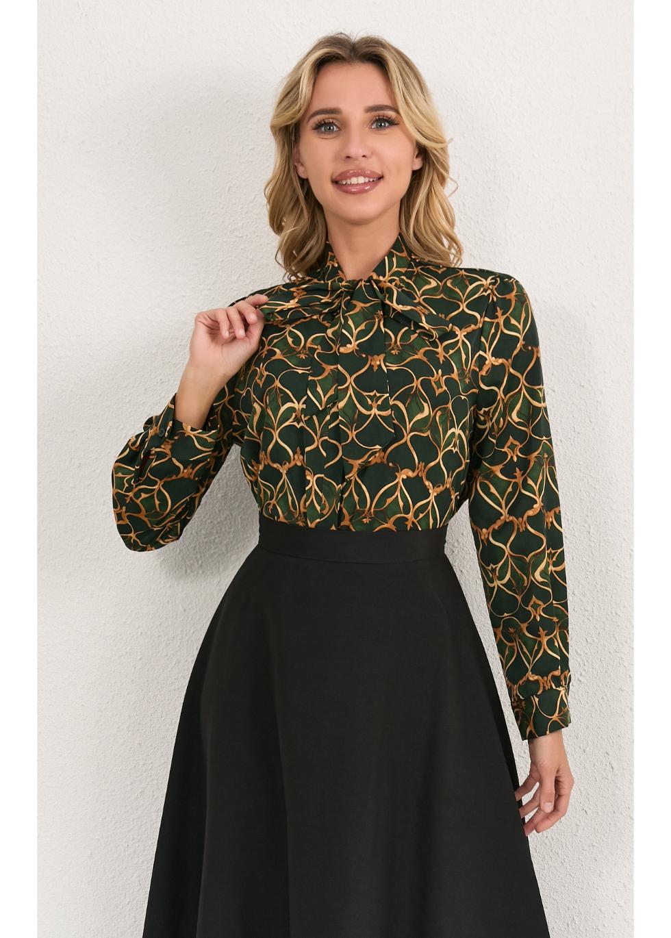 Olive Short Bow Blouse - MissFinchNYC