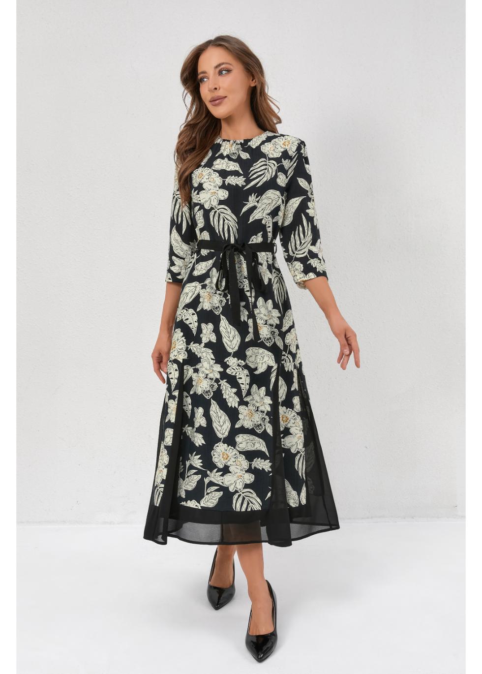 Orchid Crest Midi Dress - MissFinchNYC