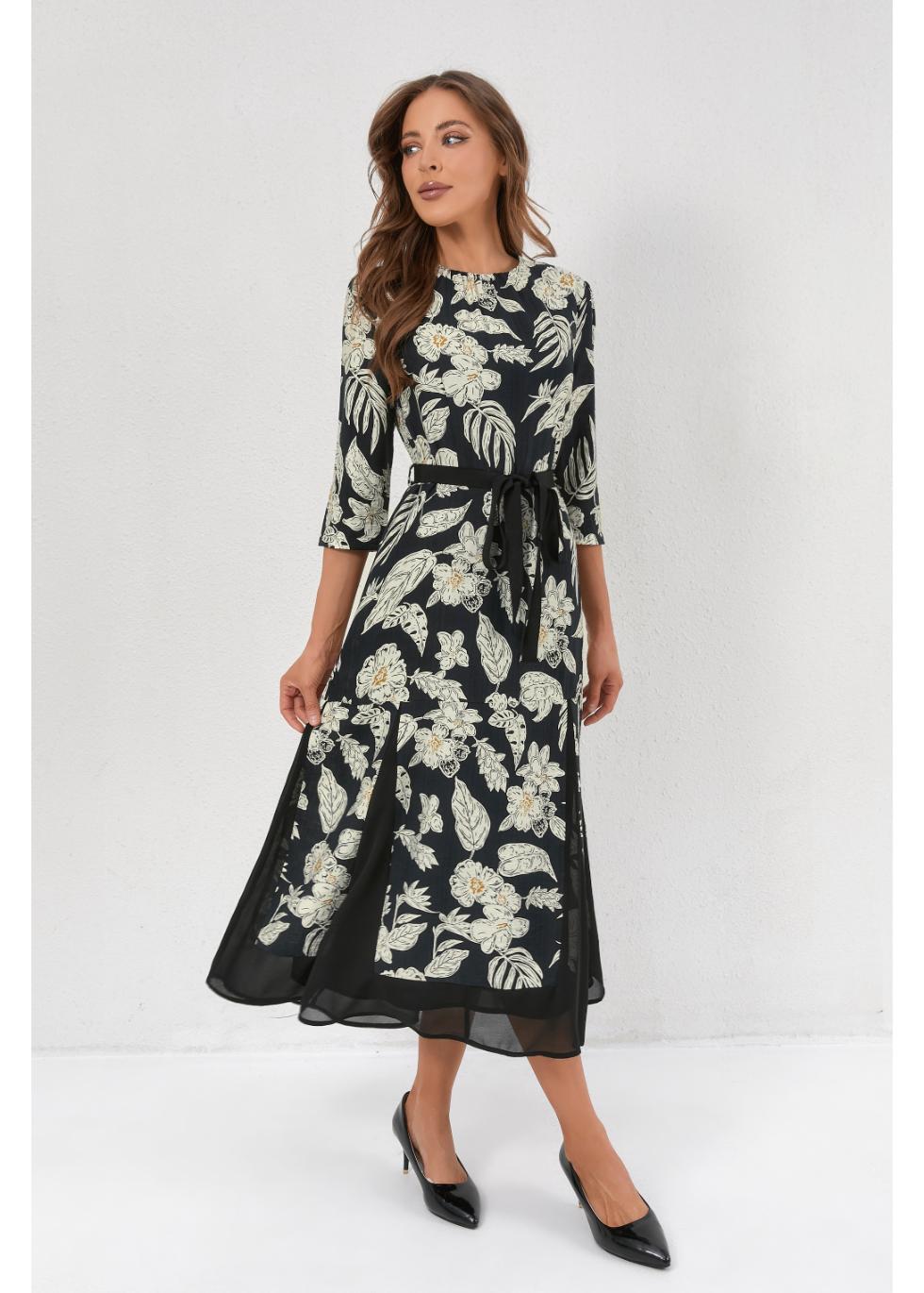 Orchid Crest Midi Dress - MissFinchNYC