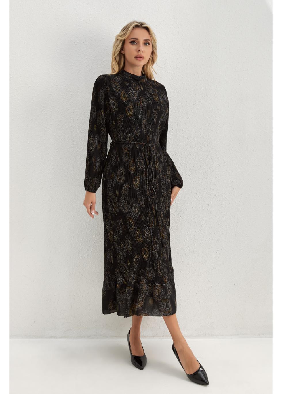 Midnight Bloom Midi Dress - MissFinchNYC