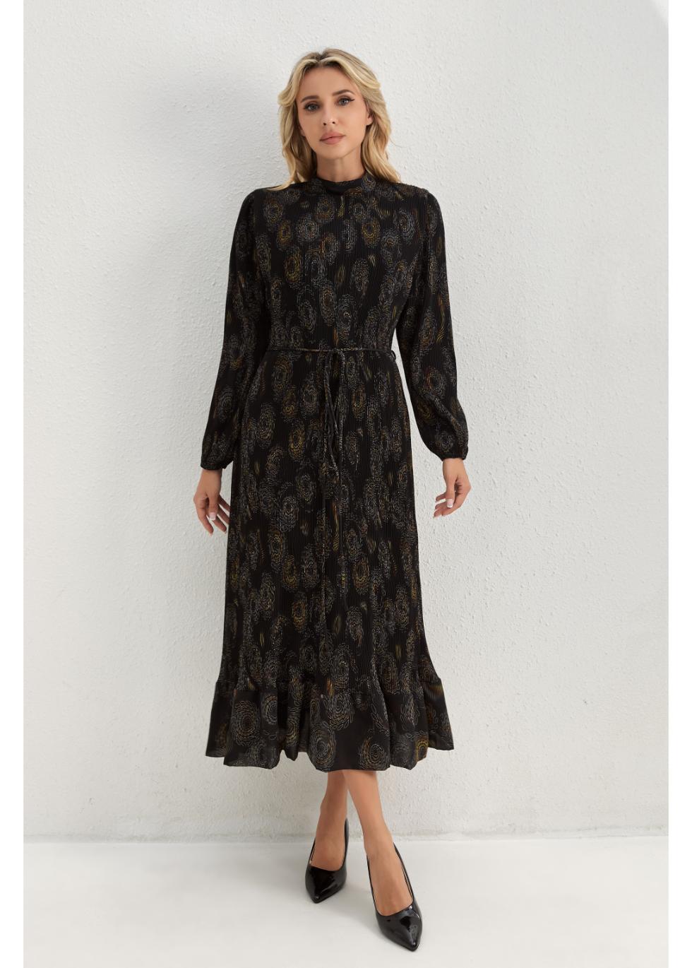 Midnight Bloom Midi Dress - MissFinchNYC
