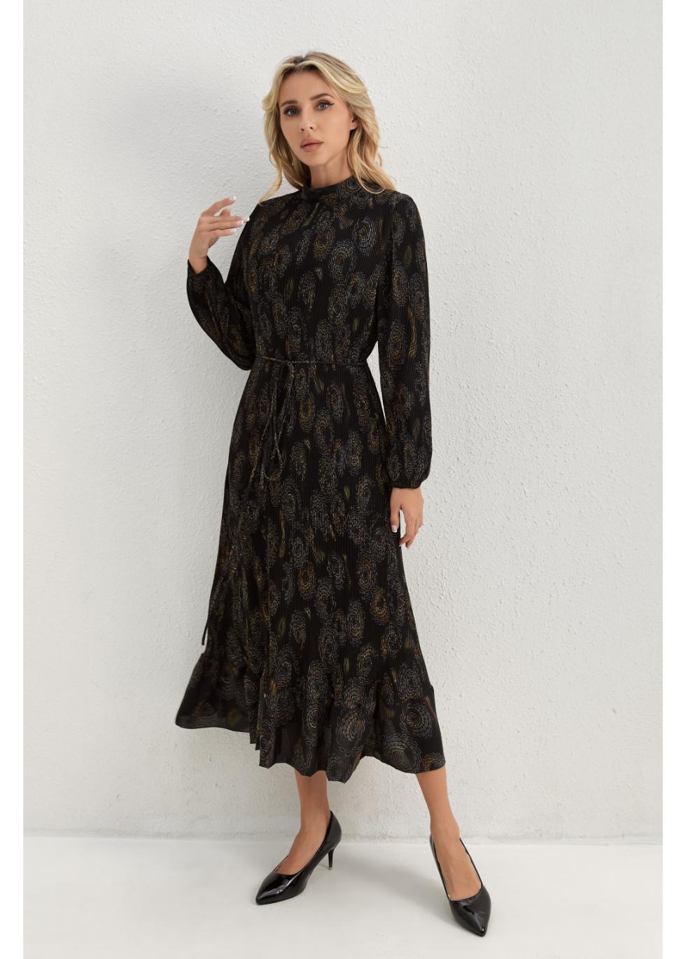 Midnight Bloom Midi Dress - MissFinchNYC