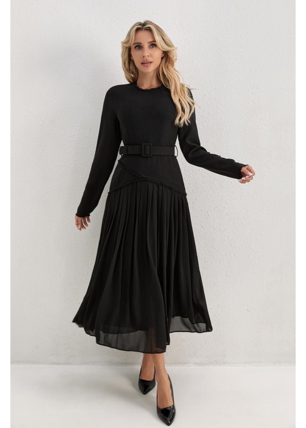 Obsidian Garden Midi Dress M