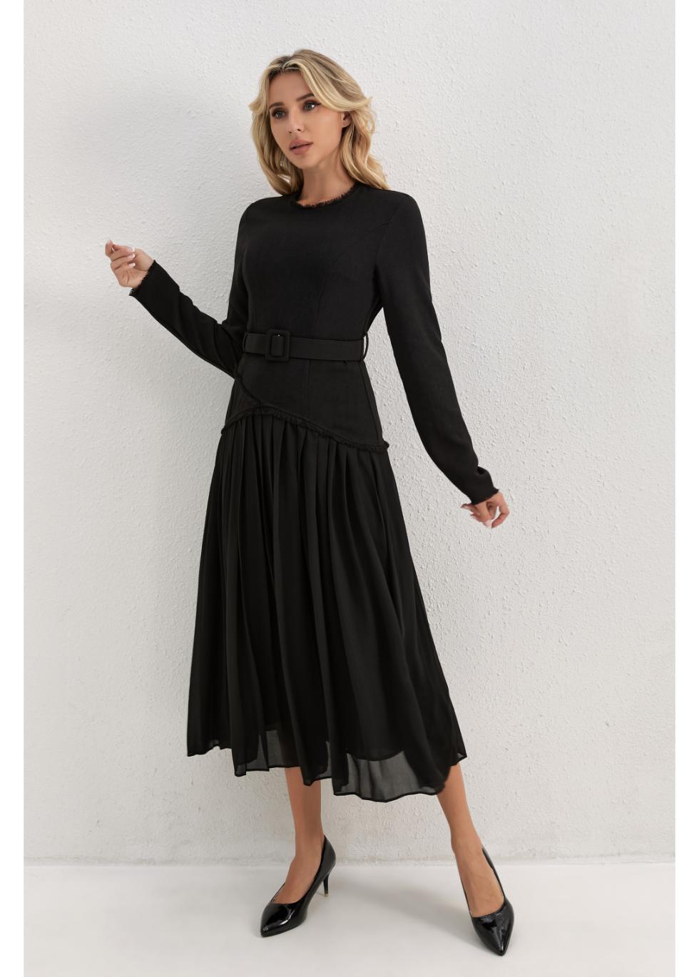 Obsidian Garden Midi Dress - MissFinchNYC