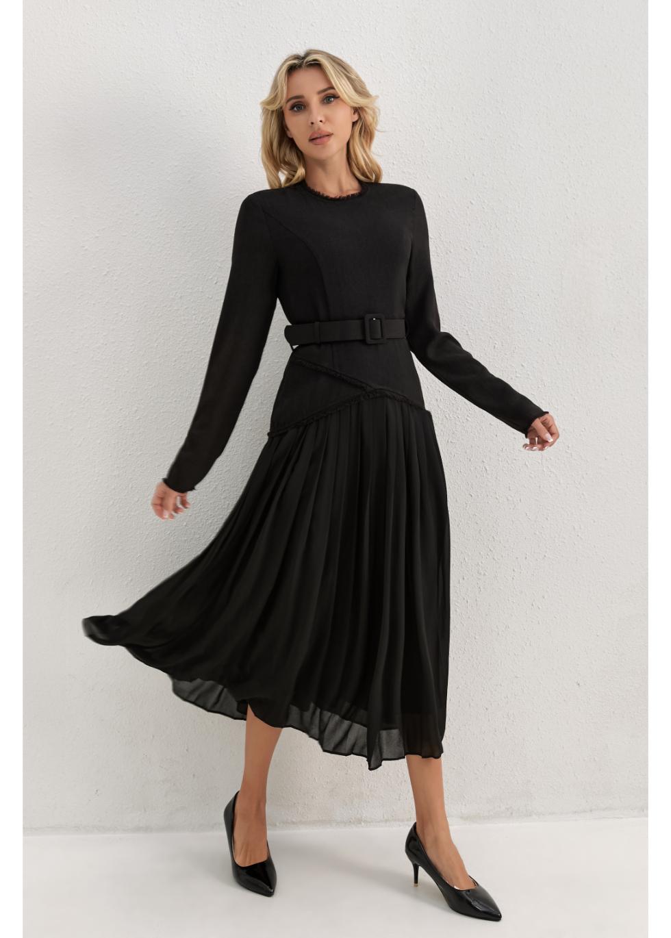 Obsidian Garden Midi Dress - MissFinchNYC