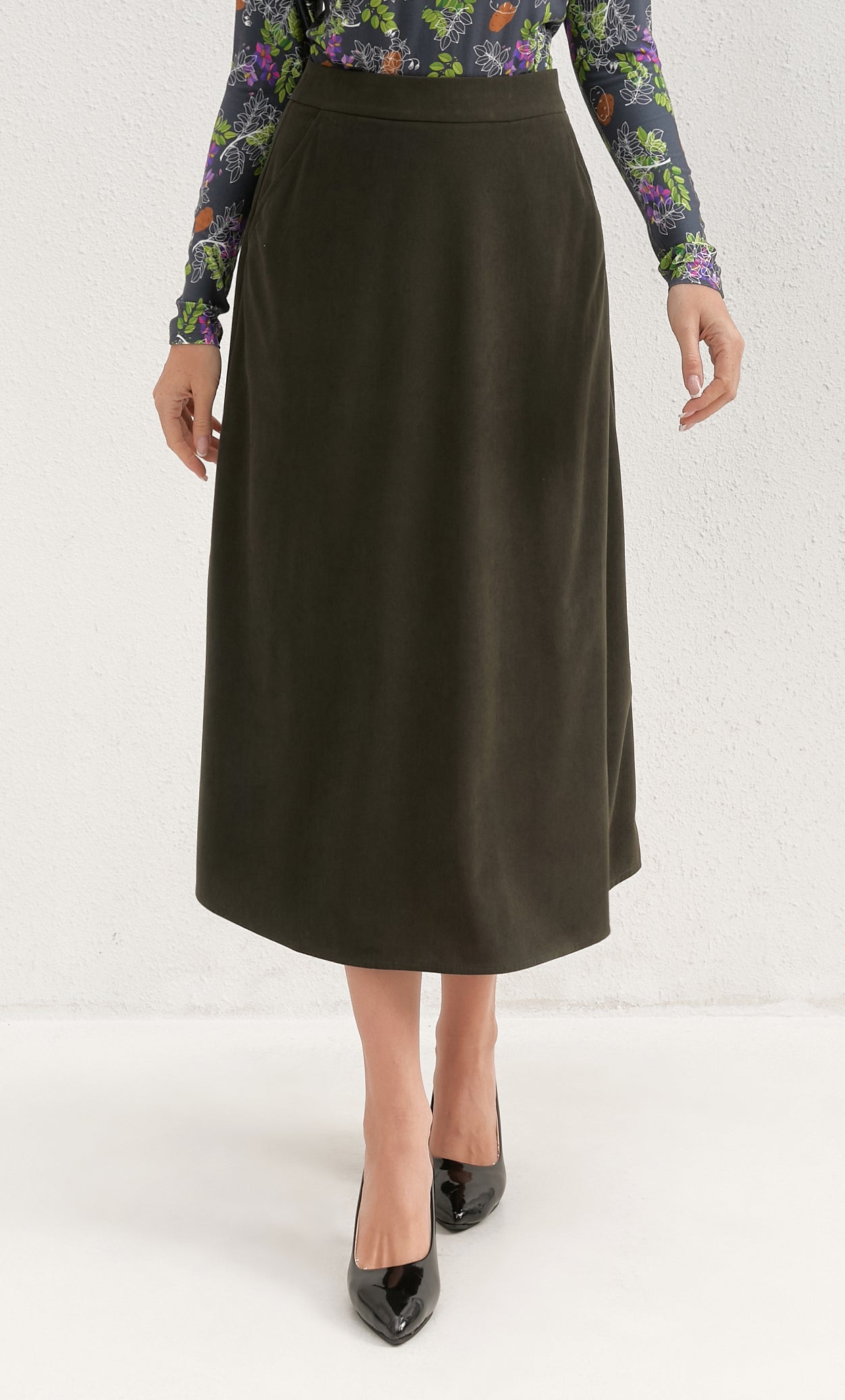 Emerald Suede Skirt