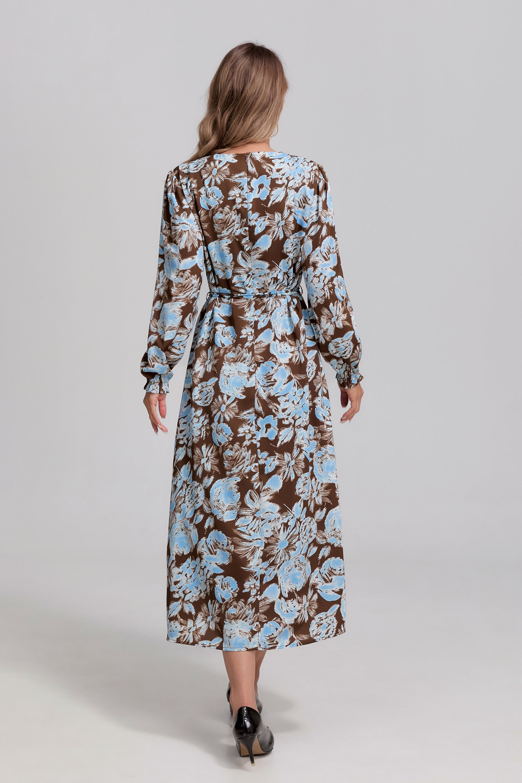 Mocha Bluebell Midi Dress