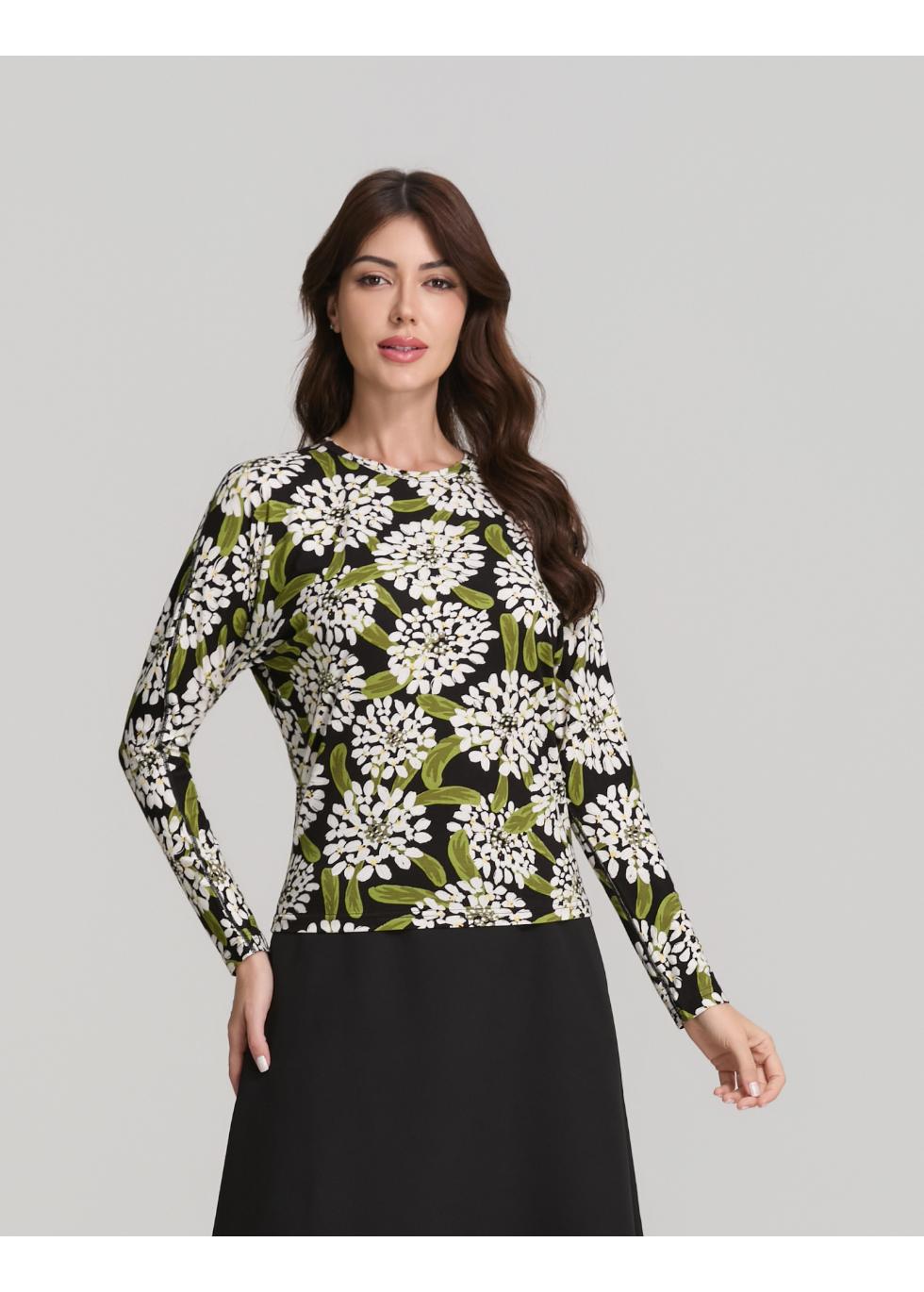 Midnight Garden Black/White Floral