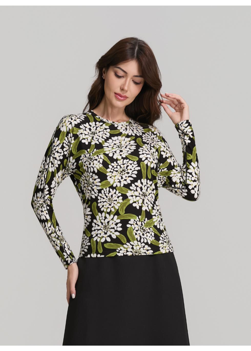 Midnight Garden Black/White Floral