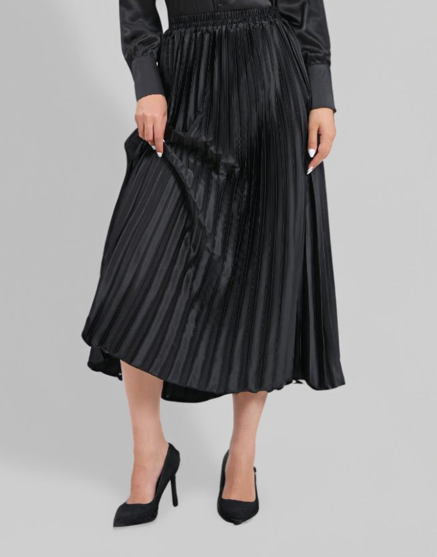 Midnight Muse Satin Skirt - MissFinchNYC