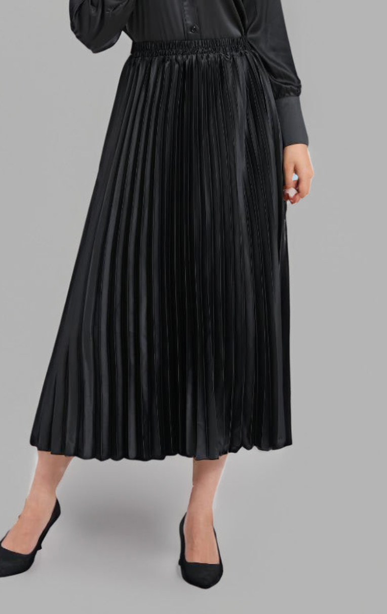 Midnight Muse Satin Skirt - MissFinchNYC