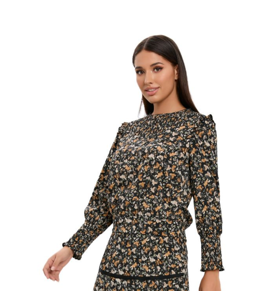 Dark Floral Top - MissFinchNYC