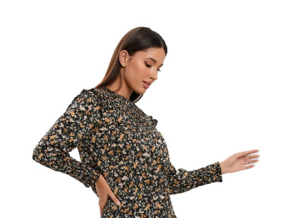 Dark Floral Top - MissFinchNYC