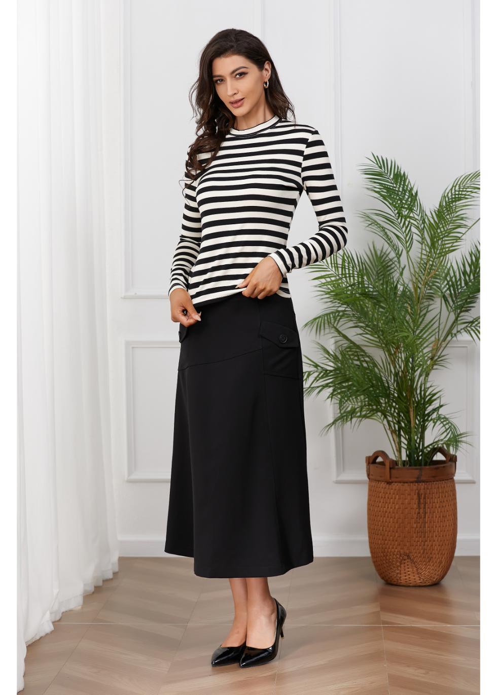 Black and White Striped Shirt - MissFinchNYC