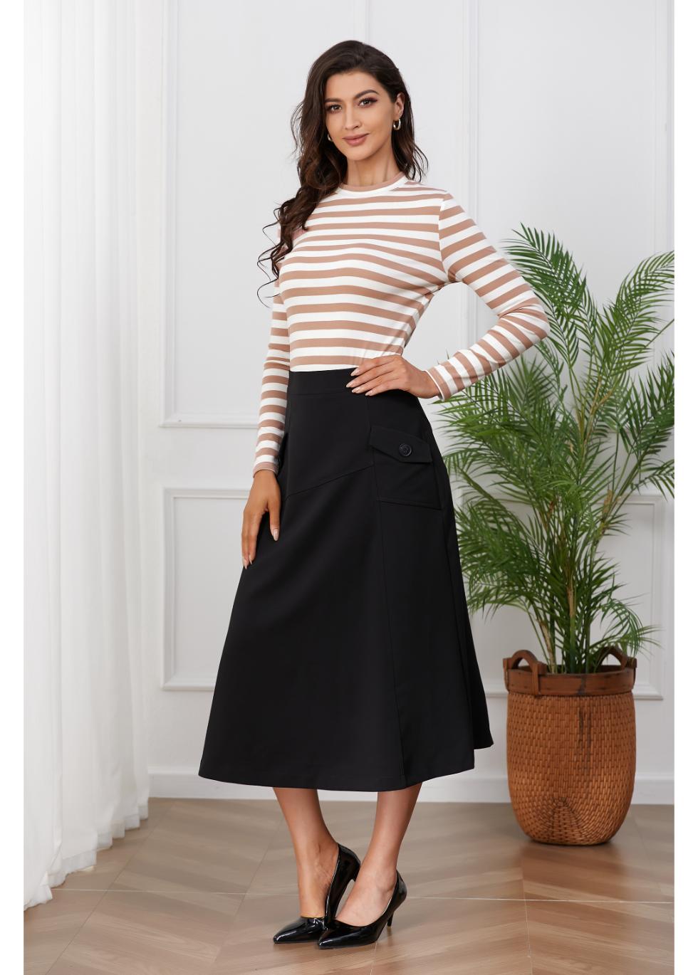 Mauve and White Striped Shirt - MissFinchNYC