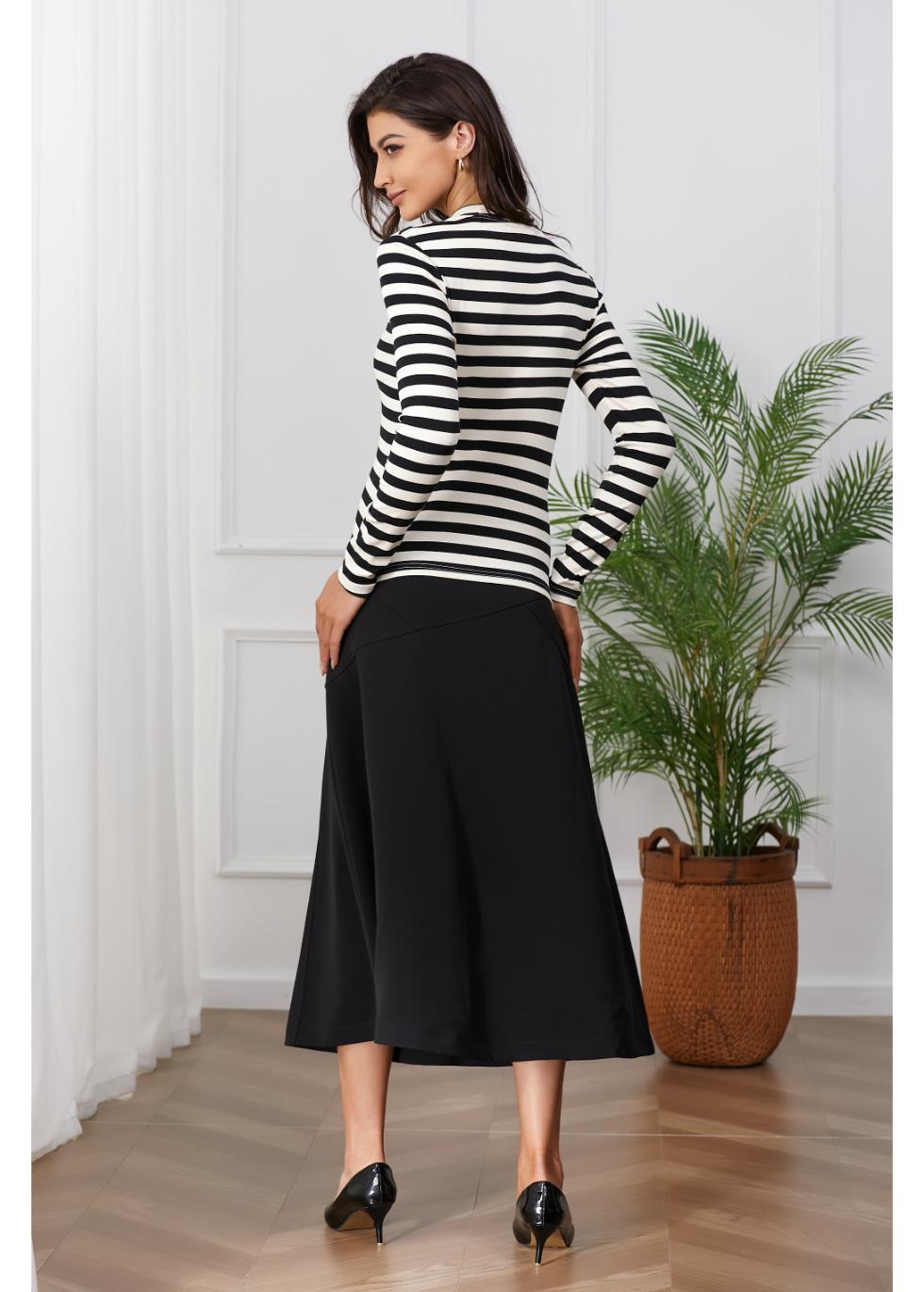 Black and White Striped Shirt - MissFinchNYC