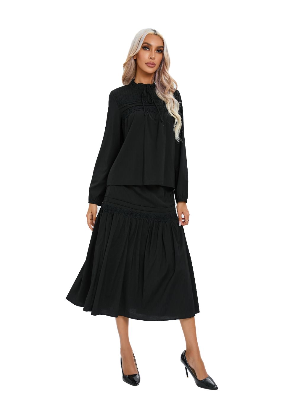 white lace shift dress Mod-o-doc Lace Tank Shift Dress - White main image 1