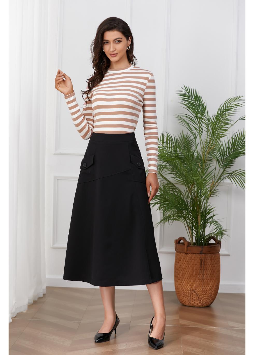 Mauve and White Striped Shirt - MissFinchNYC