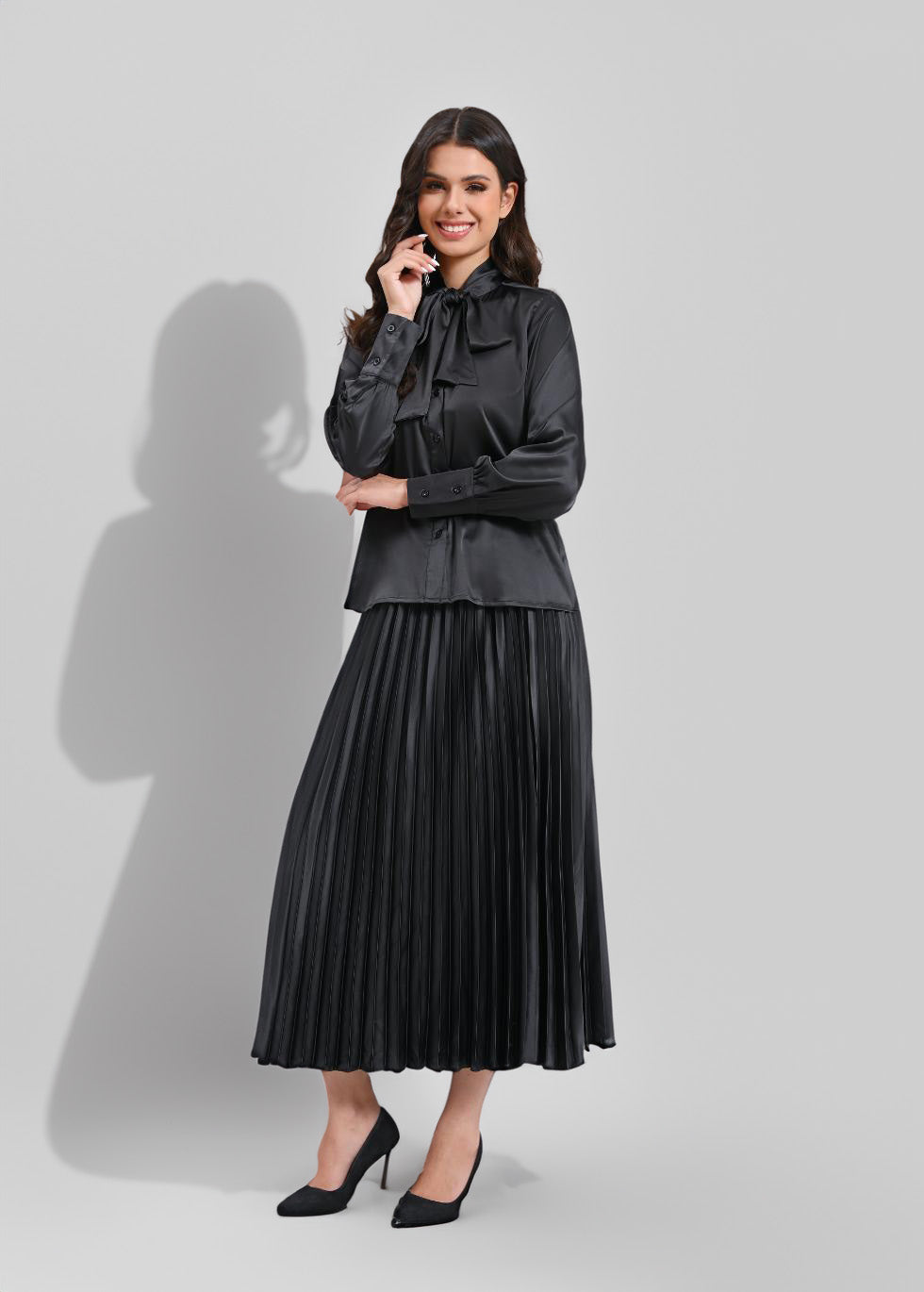 Midnight Muse Satin Midi Set - MissFinchNYC