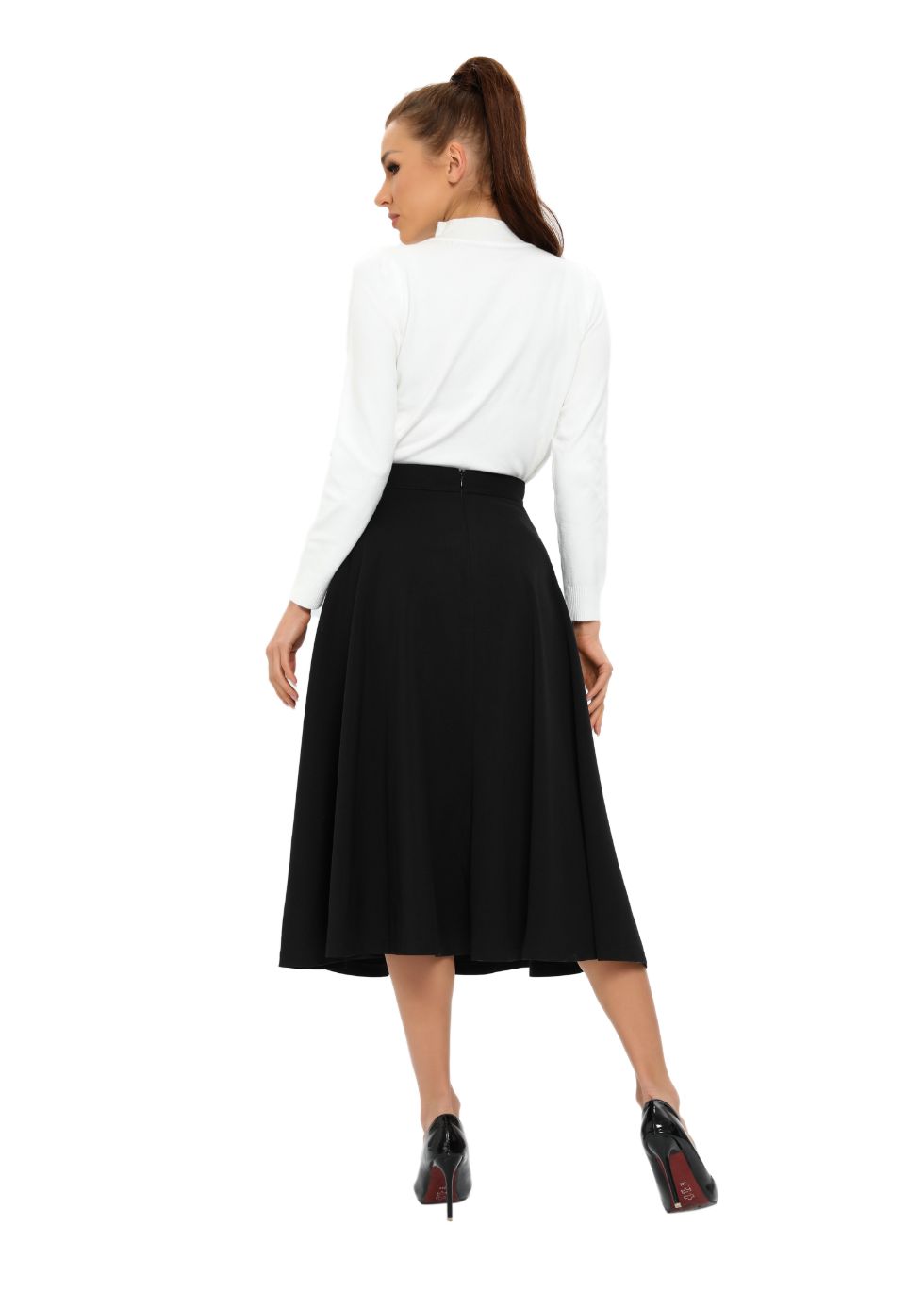 Classic Black A-Line 31 Inch Skirt - MissFinchNYC