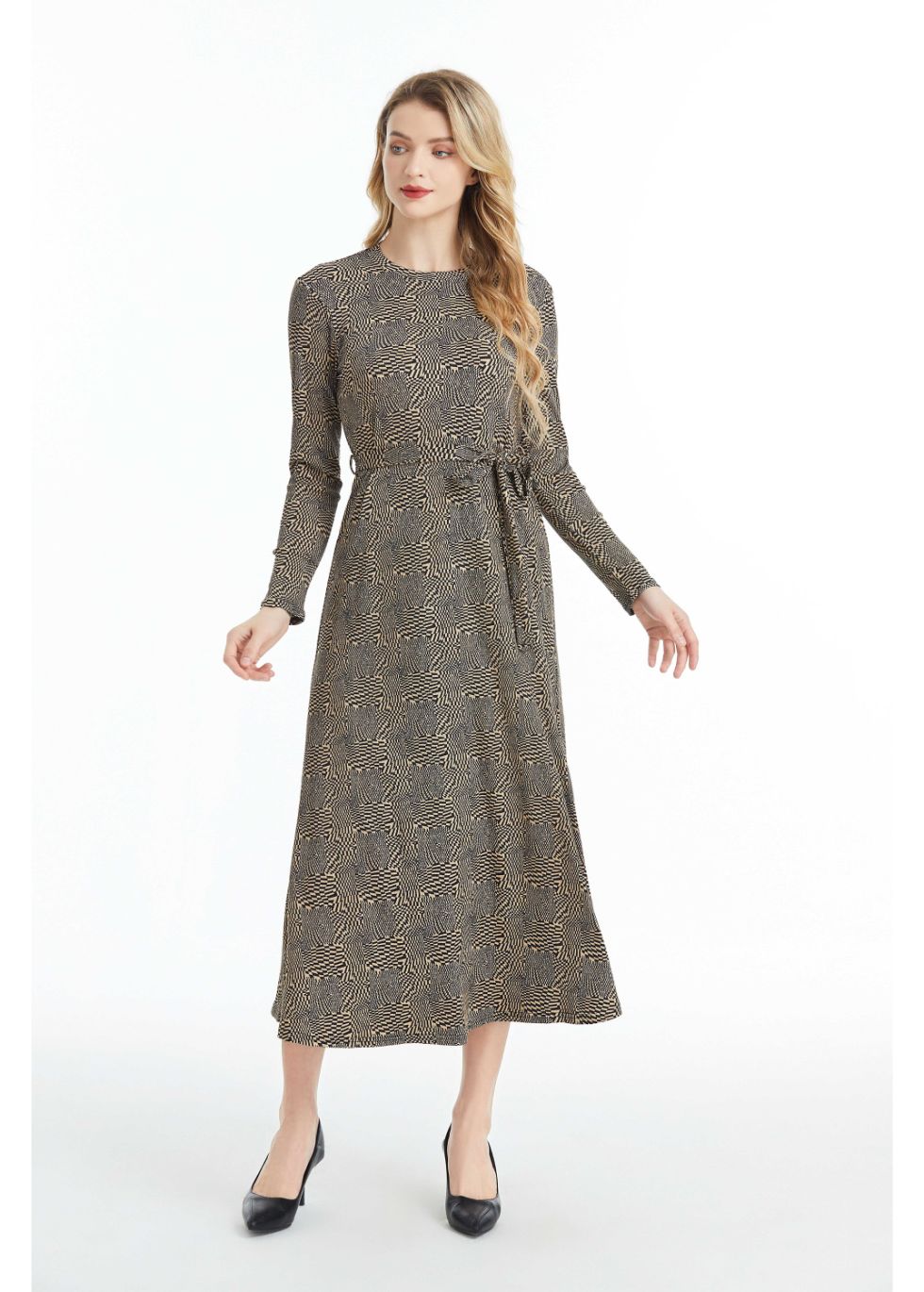 Fabulous Hush Midi Dress Kensington UK 14 Pink spotted CM571
