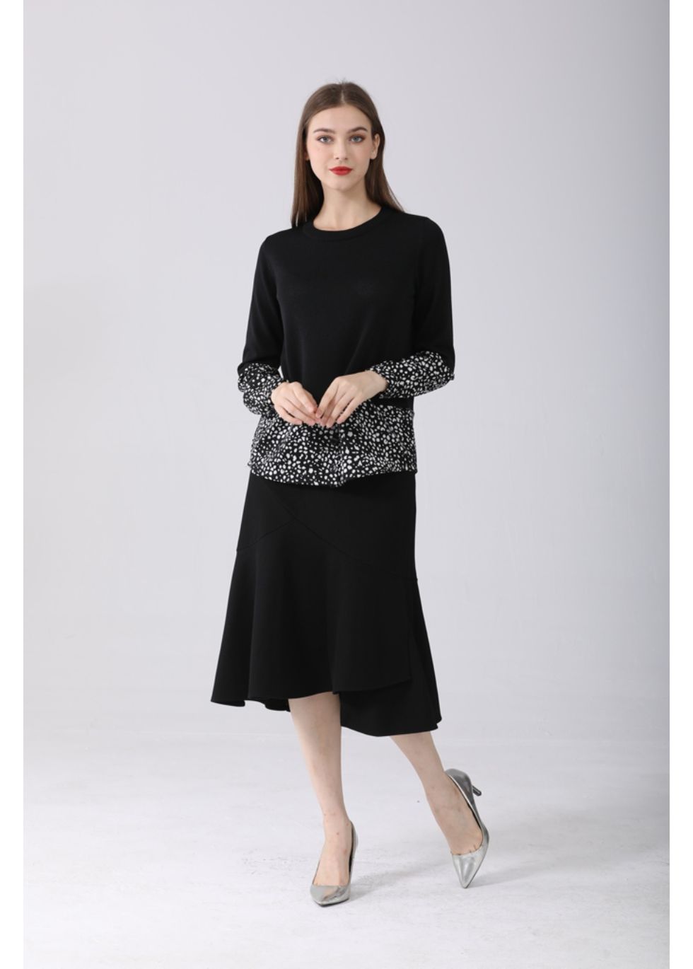 Black Long Sleeve Basic Sweater Top - MissFinchNYC