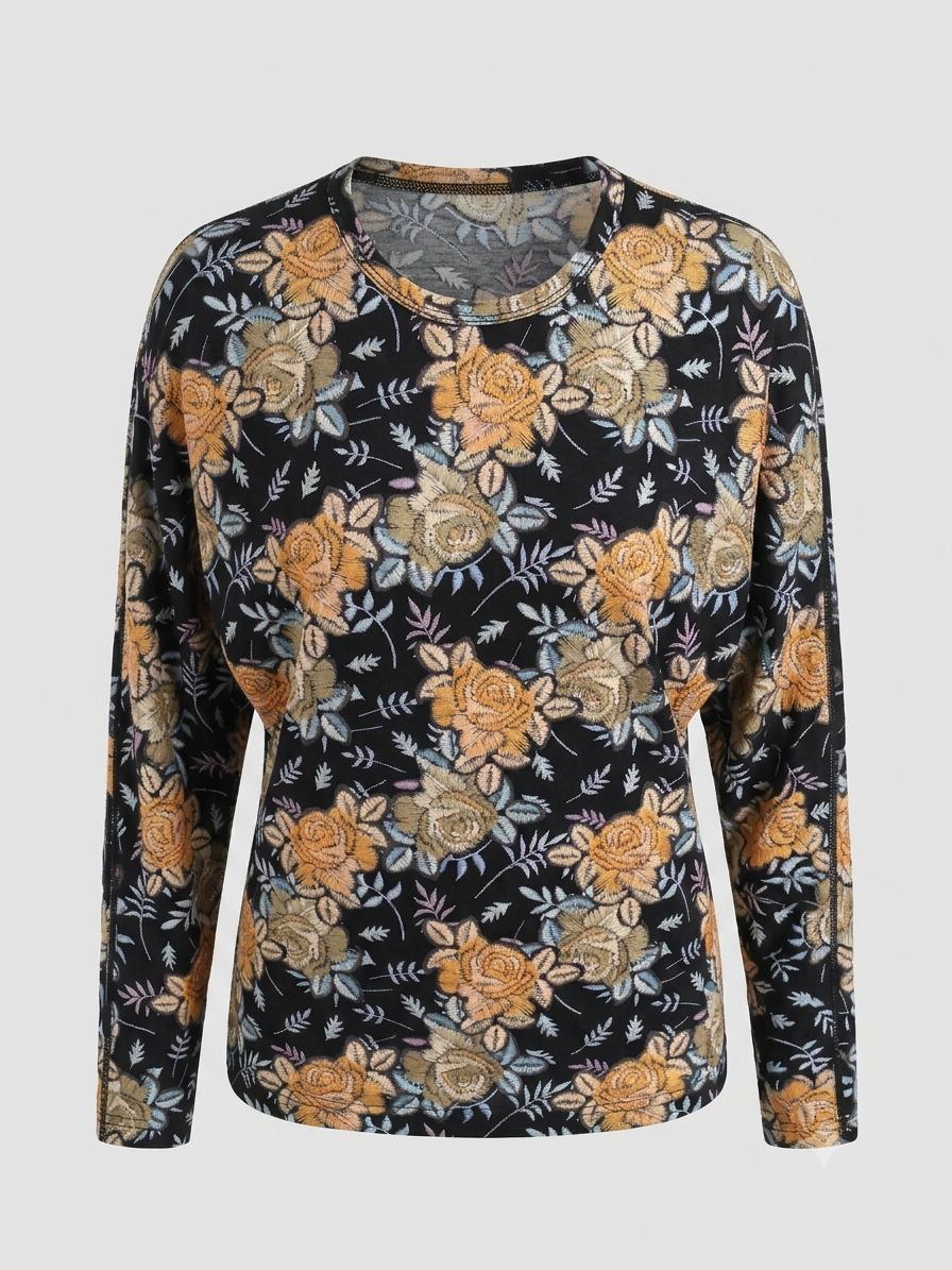 Golden Rose Botanical Rayon Spandex Dolman Top