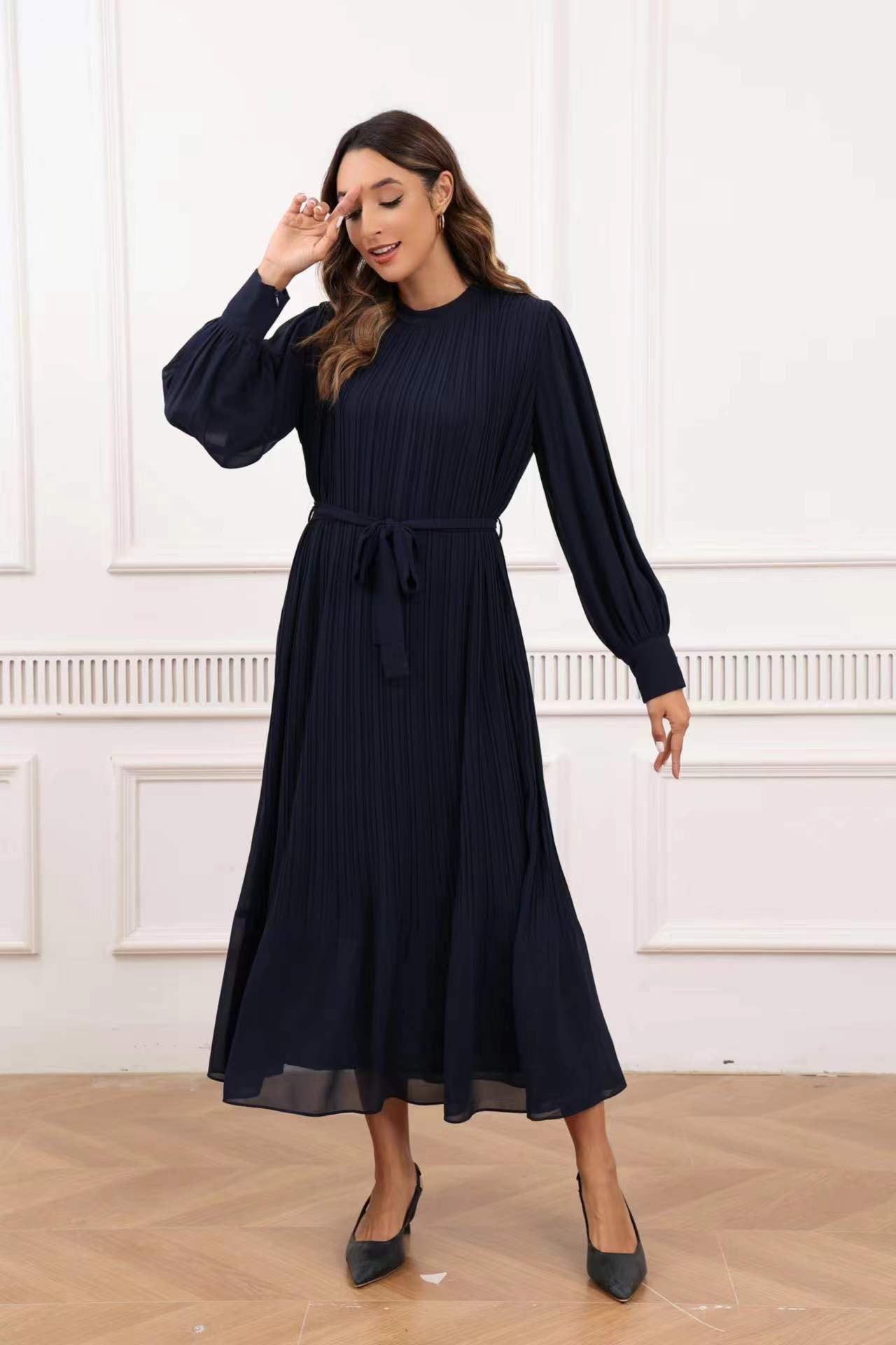 Navy Charm Midi Dress