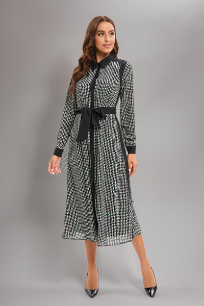 Muted Print Midi Dress