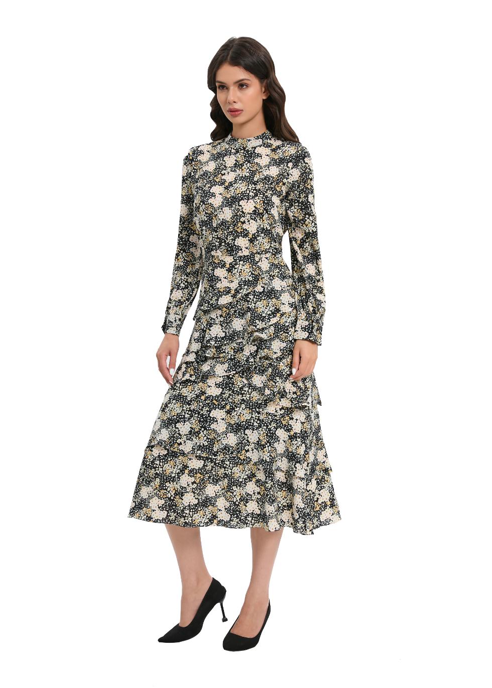 Blossom Layered Midi Dress