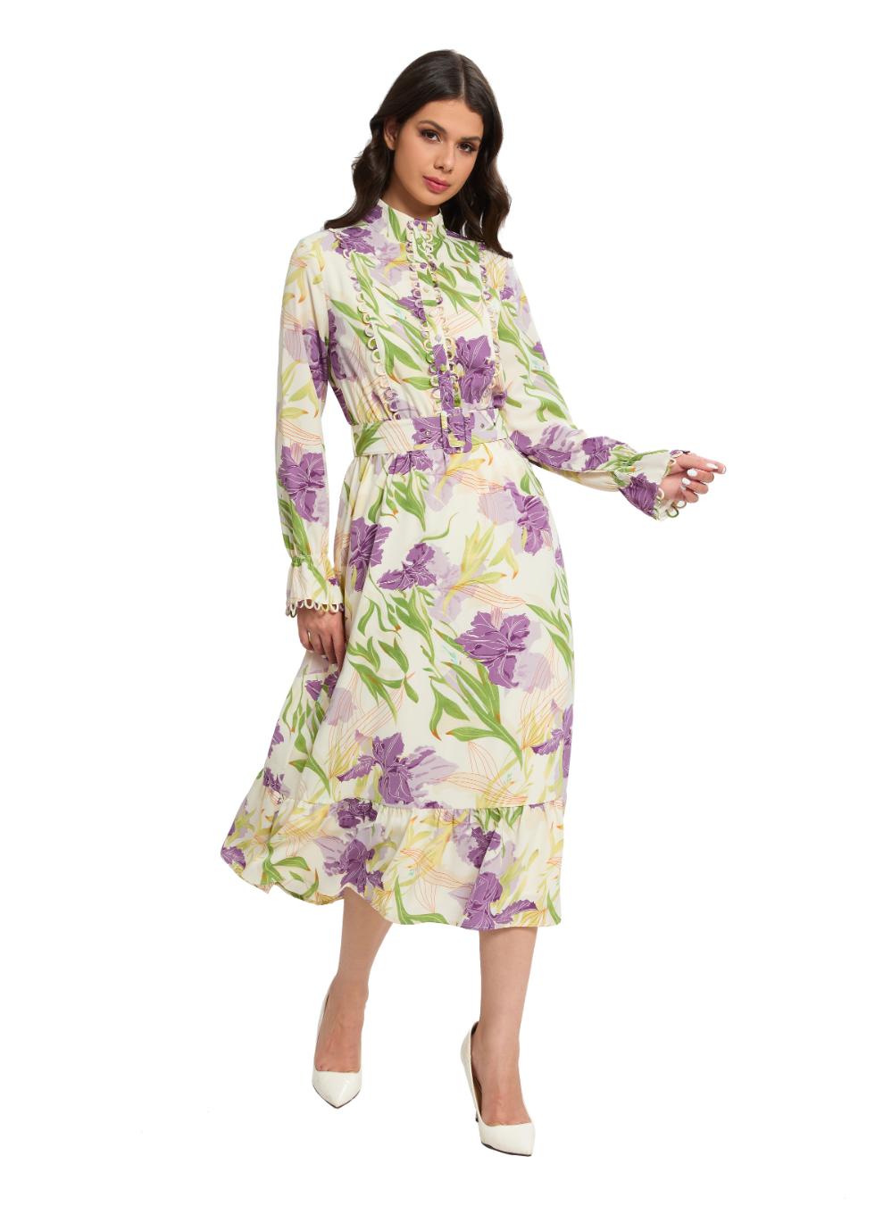 Lavender Field Midi Dress