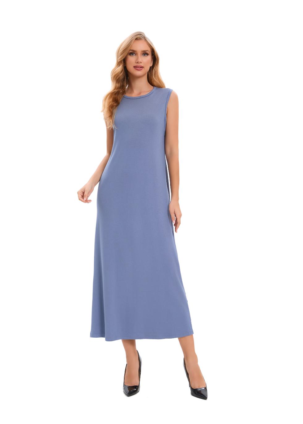 Pastel Blue Cardigan & Slip Dress Set
