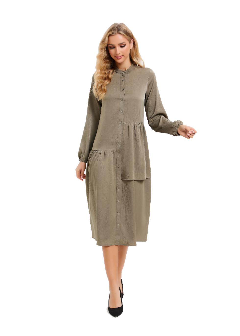 Olive Serenity Midi Dress