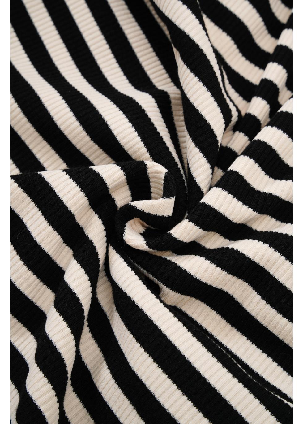 Ribbon-Tie Striped Cardigan
