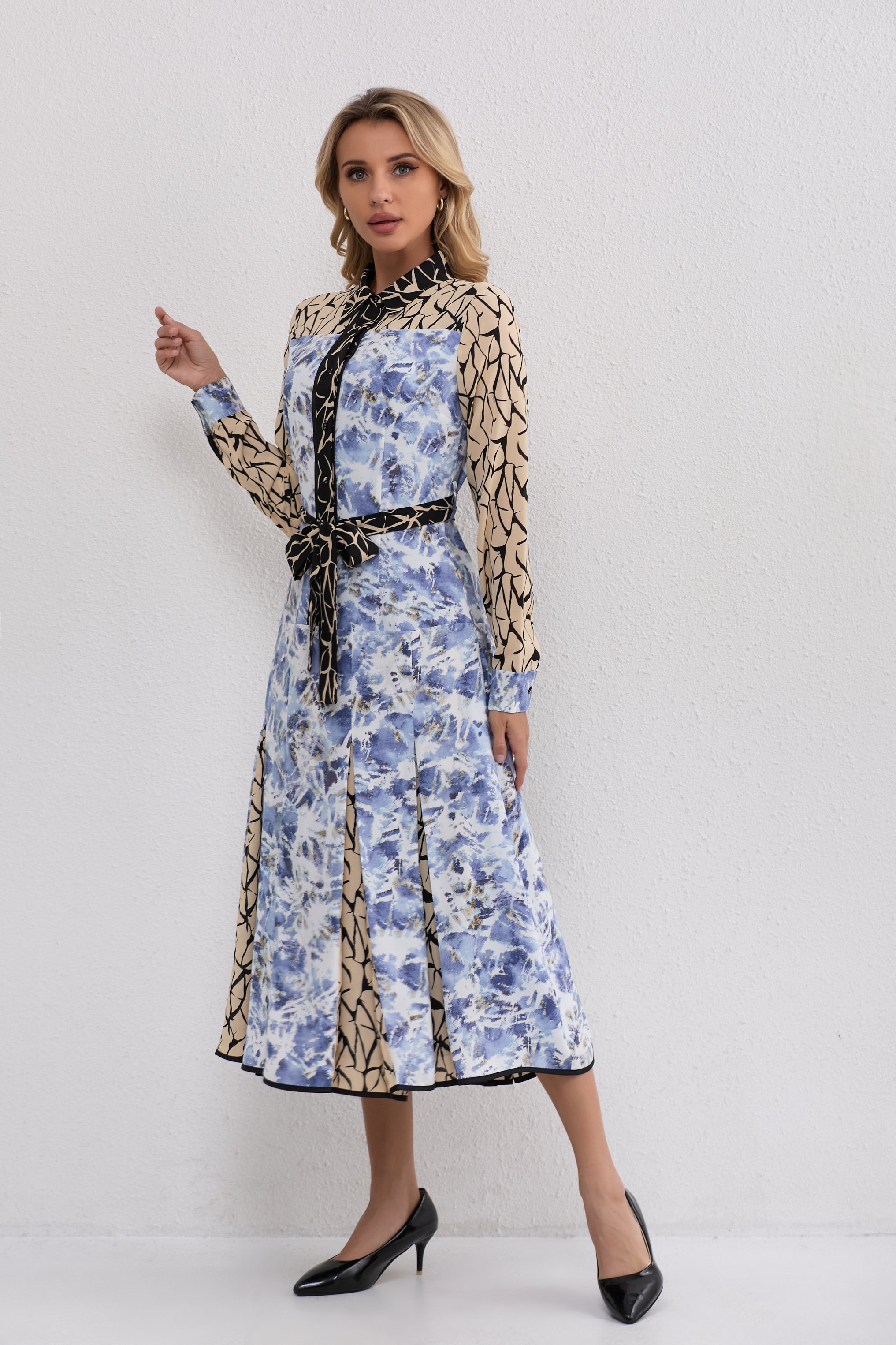 Mosaic Harmony Midi Dress