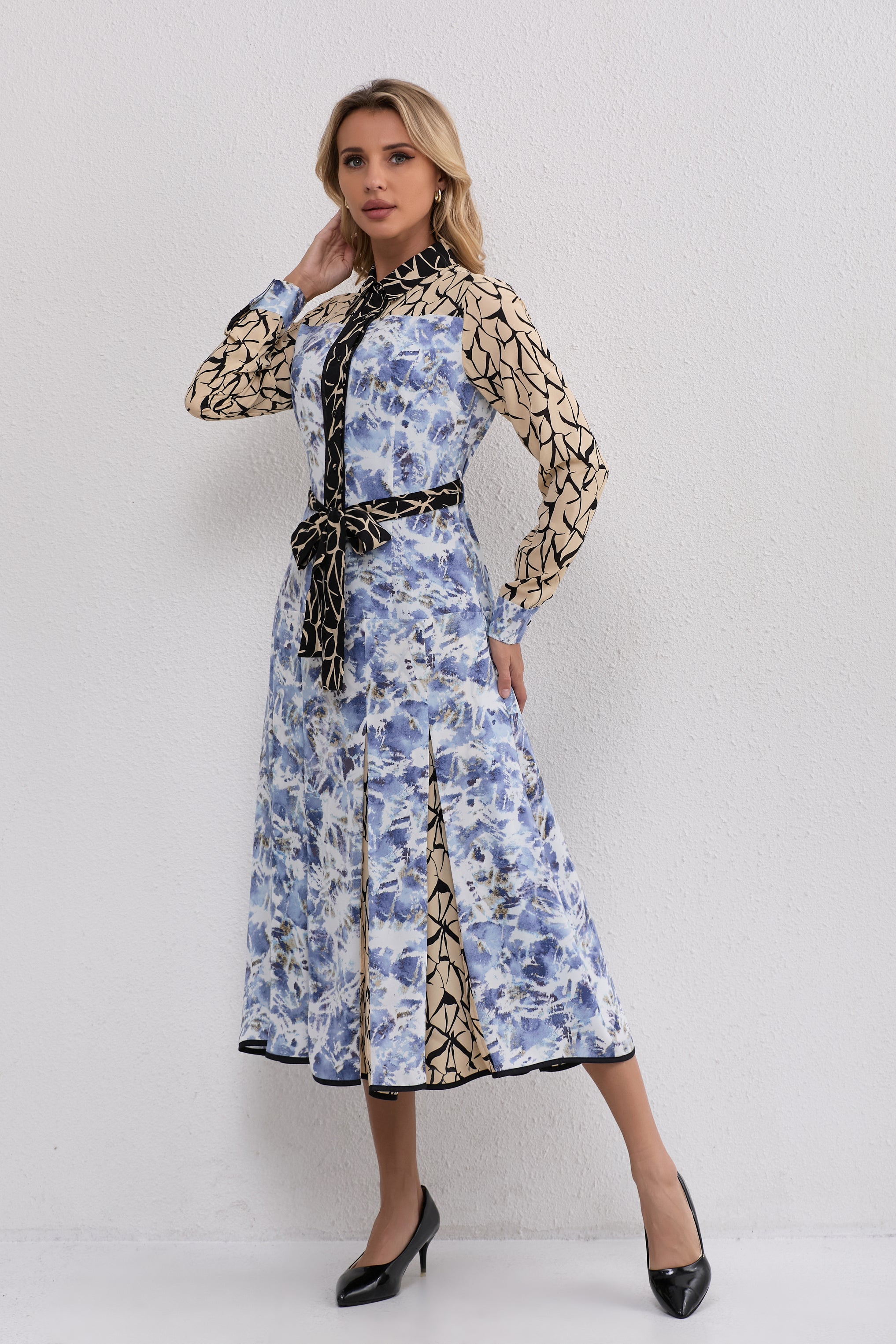 Mosaic Harmony Midi Dress