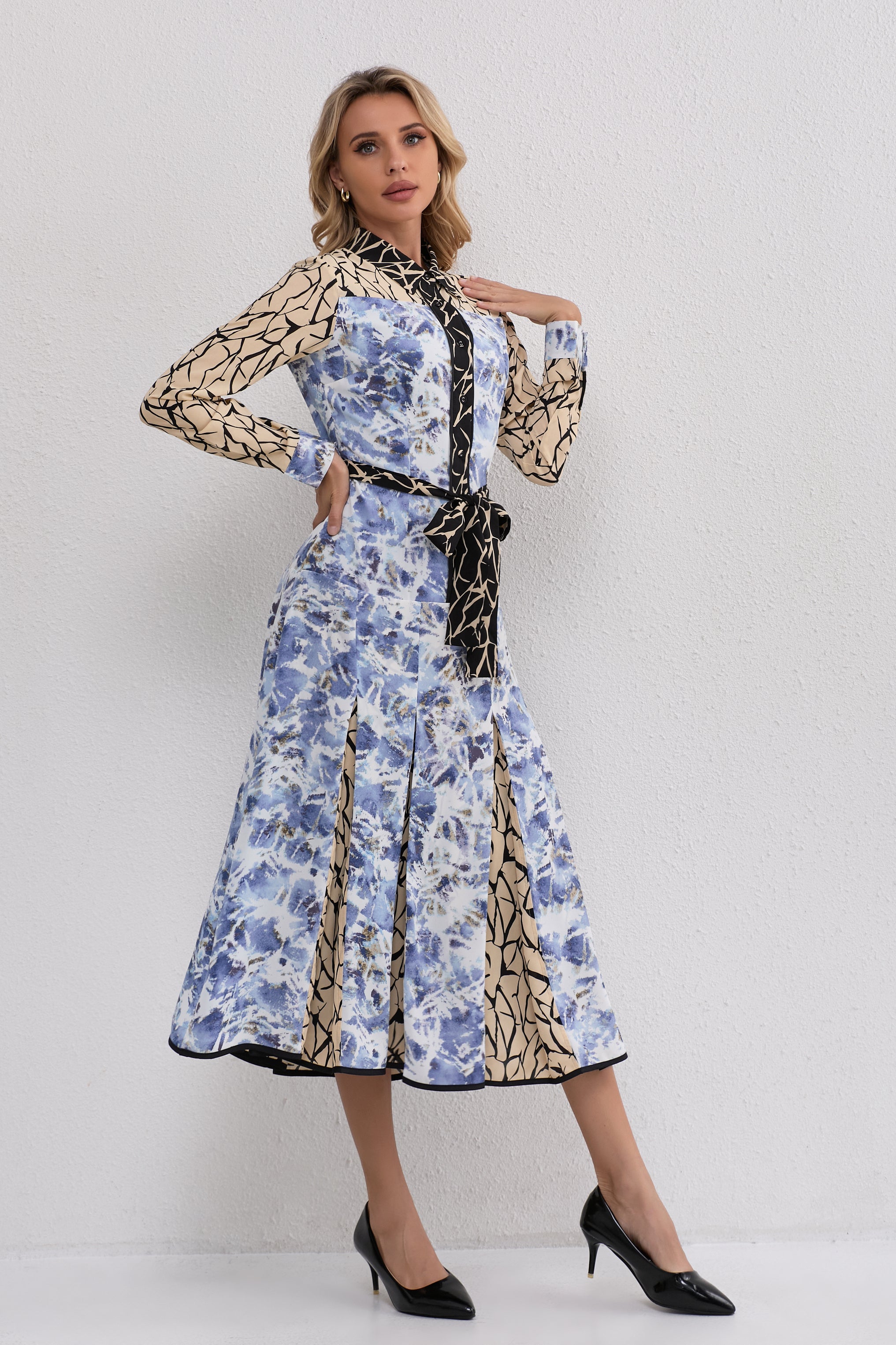 Mosaic Harmony Midi Dress