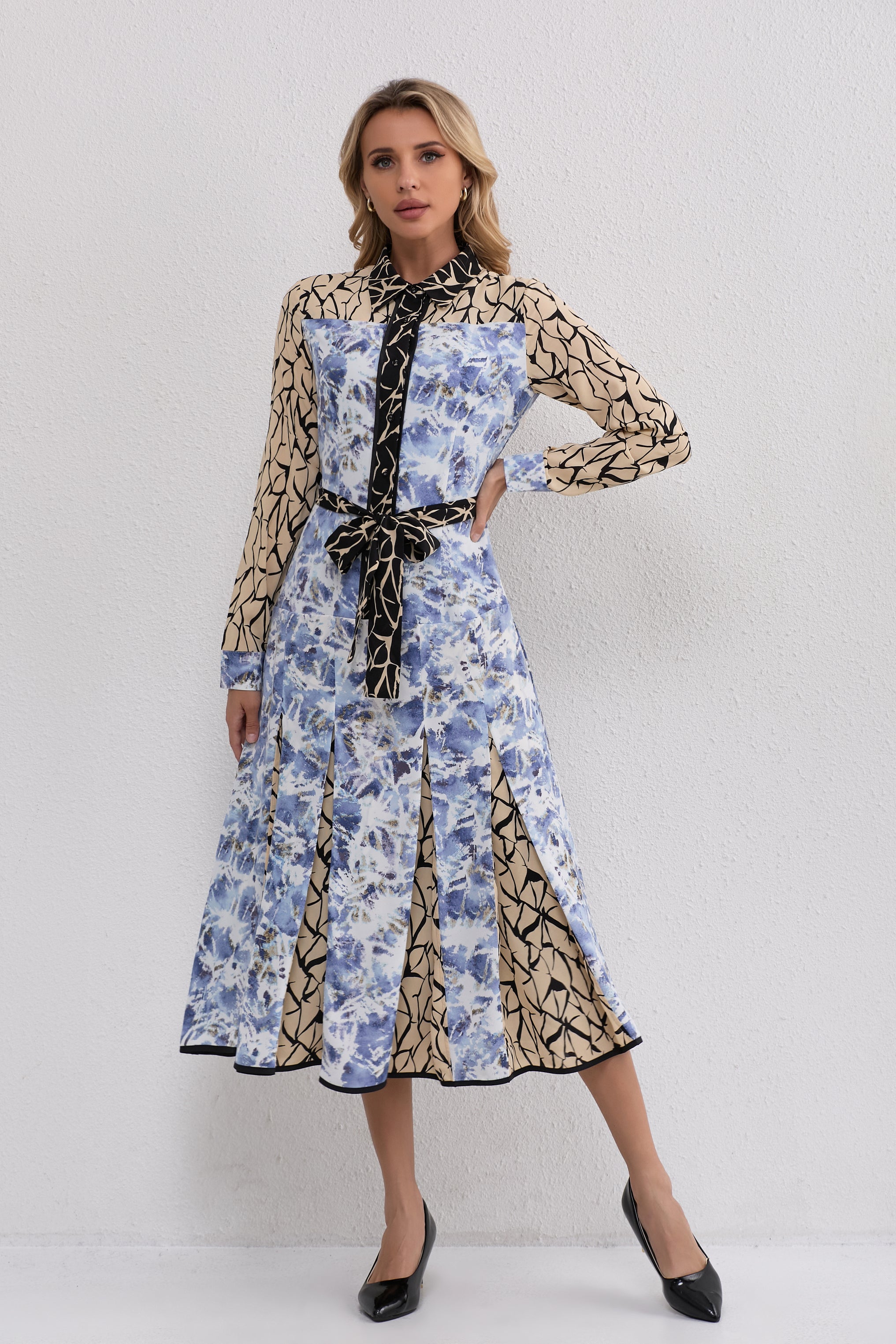Mosaic Harmony Midi Dress