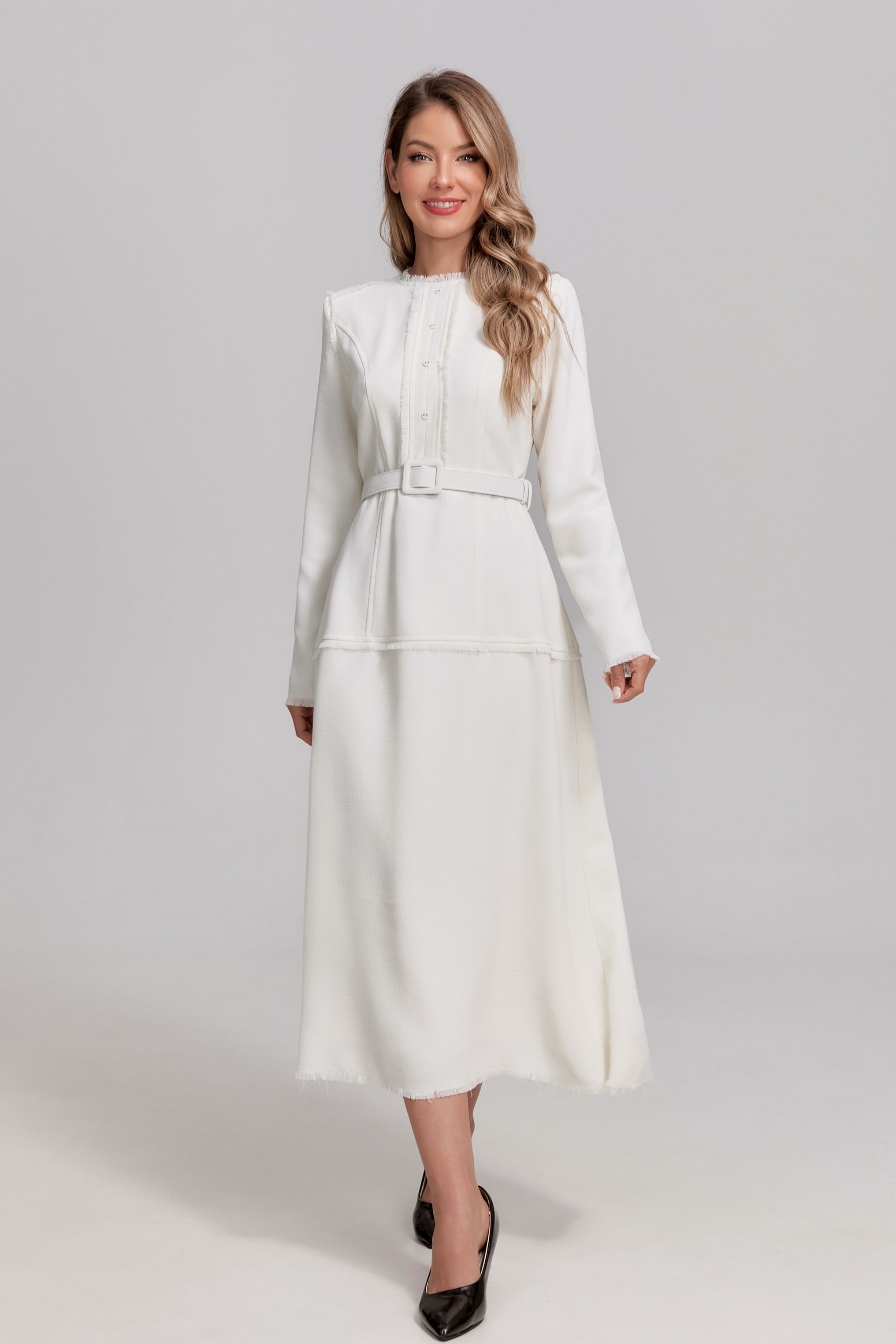 Ivory Heirloom Midi Dress - MissFinchNYC